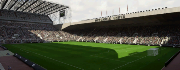 St. James' Park stadium used by Newcastle United in FC 26 Career Mode