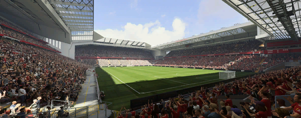 Anfield stadium used by Liverpool in FC 26 Career Mode
