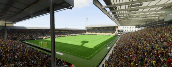 Carrow Road stadium used by Norwich City in FC 26 Career Mode