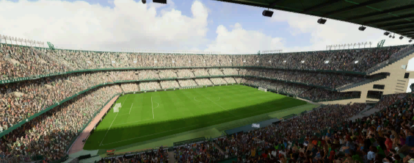 Estadio Benito Villamarín stadium used by Real Betis Balompié in FC 26 Career Mode