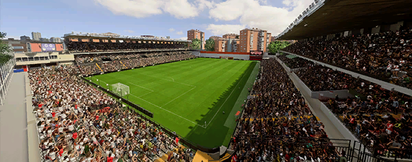 Estadio de Vallecas stadium used by Rayo Vallecano in FC 26 Career Mode