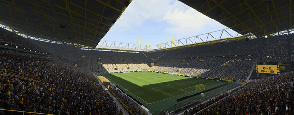 Signal Iduna Park stadium used by Borussia Dortmund in FC 26 Career Mode